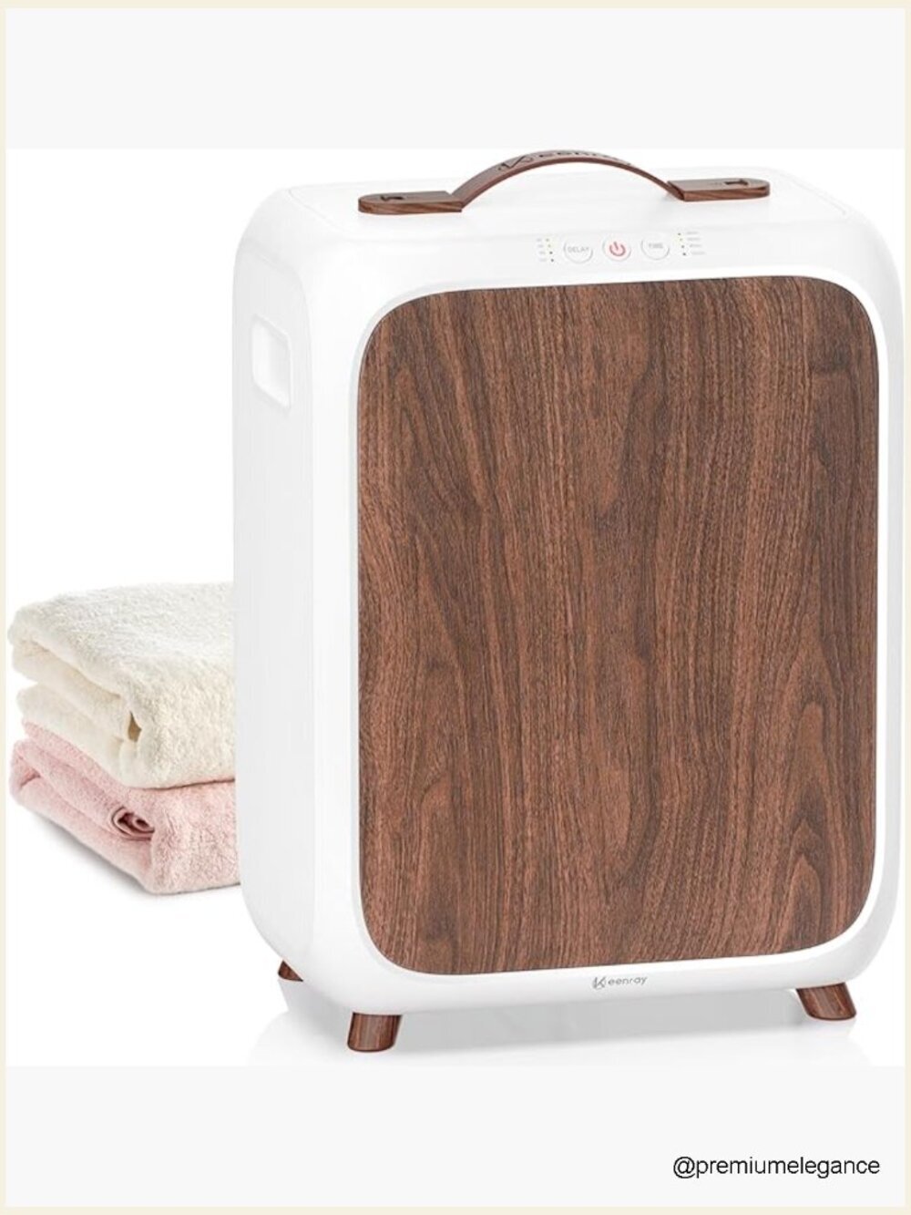 Luxury Towel Warmer Bucket with Timer & Child Lock, Fits 2 Large Towels